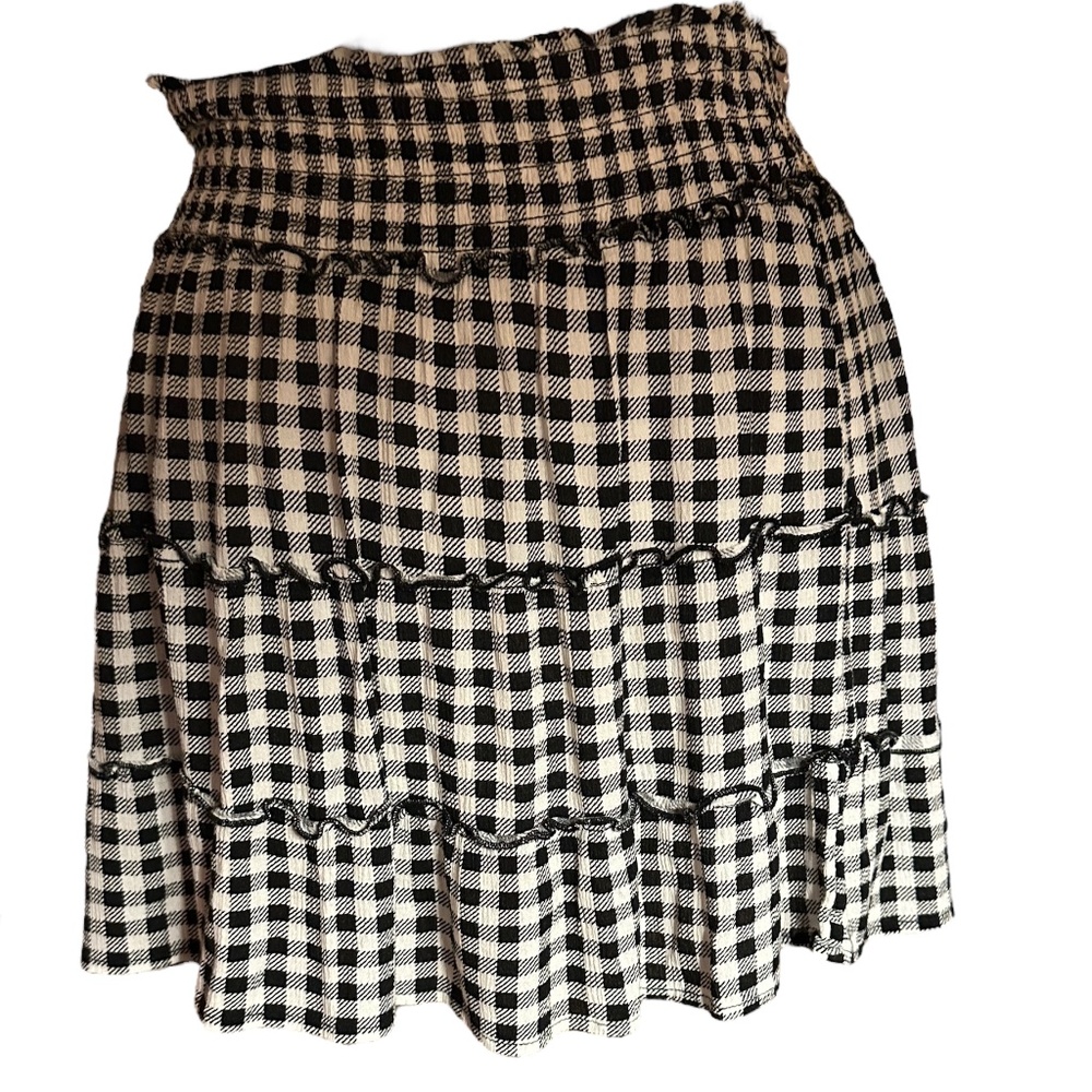 Hippie Rose Black and White Gingham Mini